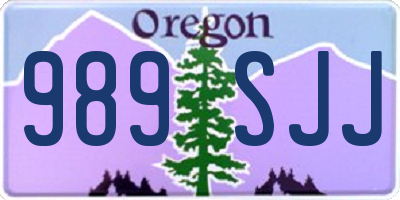 OR license plate 989SJJ
