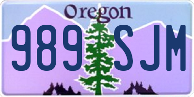 OR license plate 989SJM