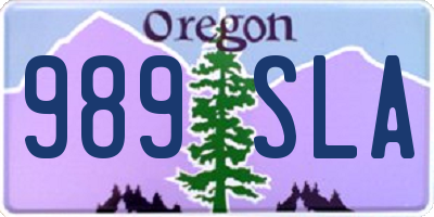 OR license plate 989SLA