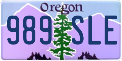 OR license plate 989SLE