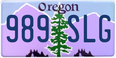 OR license plate 989SLG