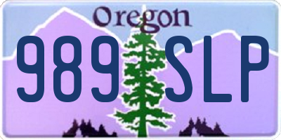OR license plate 989SLP