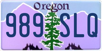 OR license plate 989SLQ