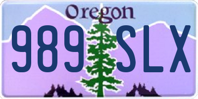 OR license plate 989SLX