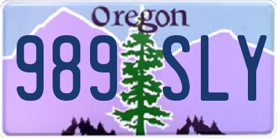 OR license plate 989SLY