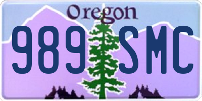 OR license plate 989SMC