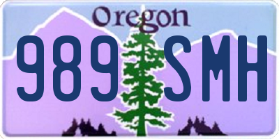 OR license plate 989SMH