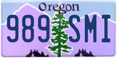 OR license plate 989SMI