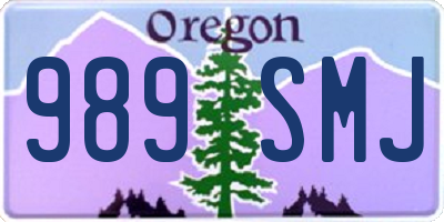 OR license plate 989SMJ