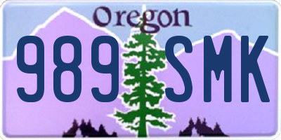 OR license plate 989SMK