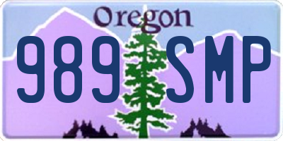 OR license plate 989SMP