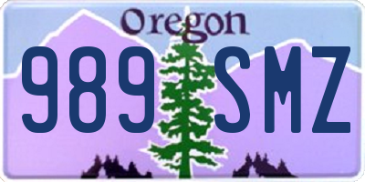 OR license plate 989SMZ