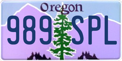 OR license plate 989SPL