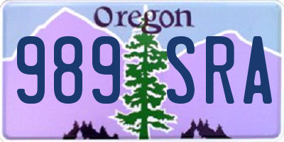 OR license plate 989SRA
