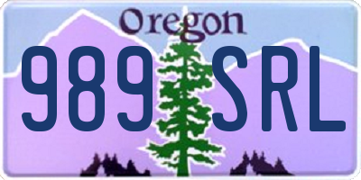 OR license plate 989SRL