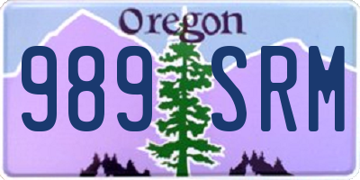 OR license plate 989SRM