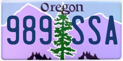 OR license plate 989SSA