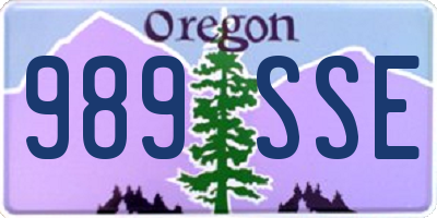 OR license plate 989SSE