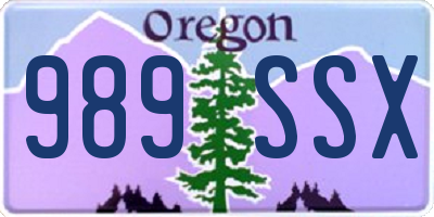 OR license plate 989SSX