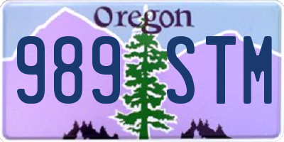 OR license plate 989STM