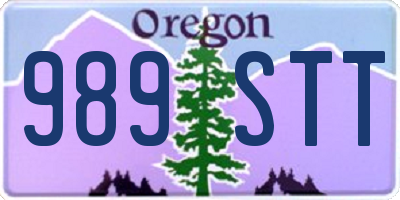OR license plate 989STT