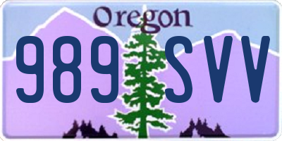 OR license plate 989SVV