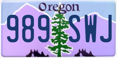 OR license plate 989SWJ