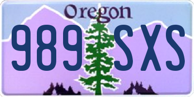 OR license plate 989SXS