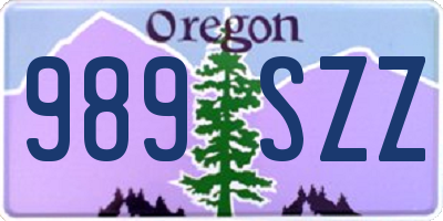 OR license plate 989SZZ