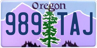 OR license plate 989TAJ