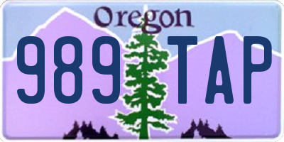 OR license plate 989TAP