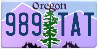 OR license plate 989TAT