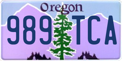 OR license plate 989TCA