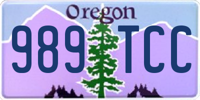 OR license plate 989TCC