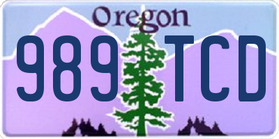 OR license plate 989TCD