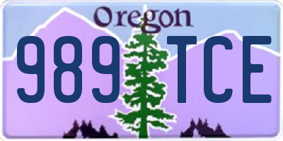 OR license plate 989TCE