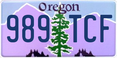 OR license plate 989TCF