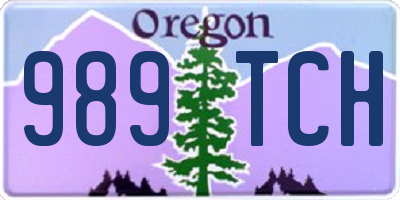 OR license plate 989TCH