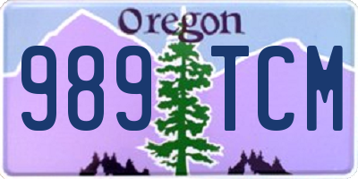 OR license plate 989TCM
