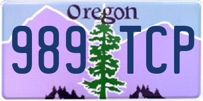 OR license plate 989TCP