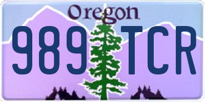 OR license plate 989TCR