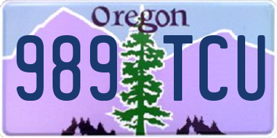OR license plate 989TCU