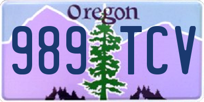 OR license plate 989TCV