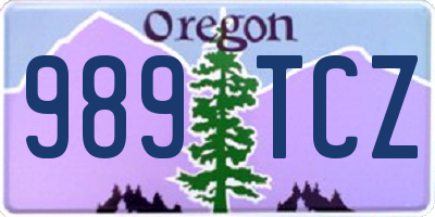 OR license plate 989TCZ
