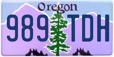 OR license plate 989TDH