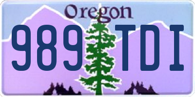 OR license plate 989TDI