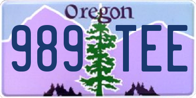 OR license plate 989TEE