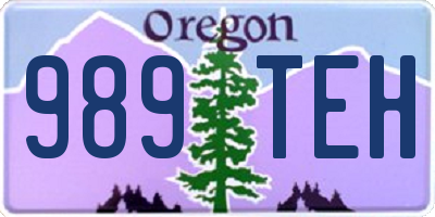 OR license plate 989TEH