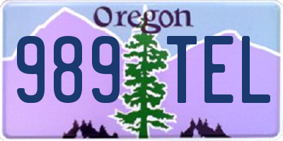 OR license plate 989TEL