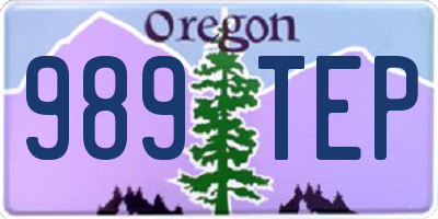 OR license plate 989TEP